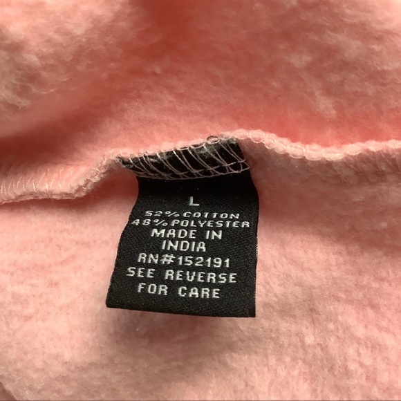 Blind Rooster Pink “Believe” Crew Neck Embroidered Sweatshirt Large - Picture 5 of 6